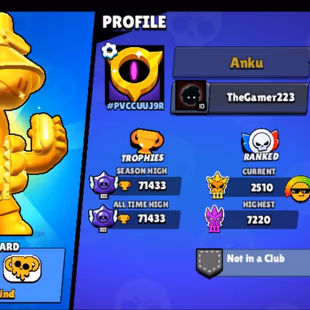 STAR BUSTER SHELLY SKIN - 81 Brawlers - 38 Hypercharged - 63 TOTAL MAX - 71000 Trophies - 300 Skins - Mythic Skins - Image 2