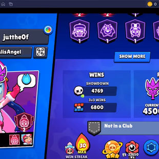 298 SKINS | 61.500 TROPHIES | 100 BRAWLERS | 22 HYPERCHARGE | 34 MAX | 26 PRESTIGE | 29 BUFFIES - Image 6