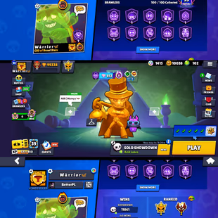 99k TROPHIES 🌟 SUPER LUXURY 🌟 100 MAX POWER BRAWLER | 100 BRAWLER UNLOCK | 98 HYPERCHARGE | 518 SKIN | INSTANT DELIVER - Image 1