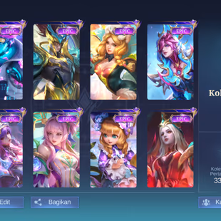 RC259|LV 48|HERO 72|SKIN 181|RENOWNED V|1 EMBLEM MAX|KARINA KOF|GRANGER PRIME|FLORYN SANRIO|ODETTE VALENTINE|ESTES SPARK - Image 1