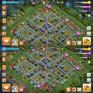 TH-13 NEAR MAX! XP-148! 3X EPIC EQUIPMENTS! HEROES:-63-67-45-44-19! NICE TROOPS! FAST DELIVERY  - Image 1