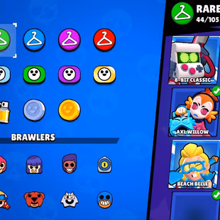 29800 TROPHIES [] 100 RARE SKINS [] 80 BRAWLERS [] 11 MAX BRAWLERS [] 5 HYPERCHARGED [] 10 MAX WIN STREAKS - Image 5