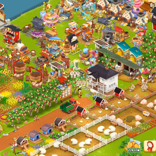 LEVEL 157 [] DIAMONDS 1038 [] BARN 10050 [] SILO 7300 [] VOUCHERS  [] COINS 8.3 M [] MAINLAND UNLOCKED - Image 4