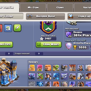 220 🔥 Rare 20000 gems Th18 BEST🔥heros-100-100-90-75-50 ] | best deal | strong troops and defence | nc yes | max b.base - Image 4