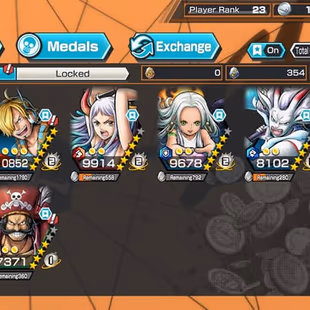 [3948] [IOS+ANDROID] 7 EX - Nusjuro + 2 Yamato + Garp + Kaido + Roger + S-Snake , Good Medal , 130 Support - Image 1