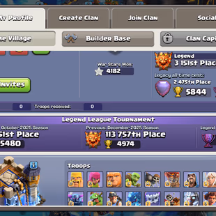 45X SKINS/SETS | TH18 FULL MAX  | 34/35X MAX EQUIPMENT | LEGEND RANK | 18.3K LEGED CUPS | ALL HEROES MAXED | BEST DEAL - Image 5