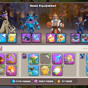 266 ⭐ TH18 NEAR MAX | HIGH LVL EPIC EQUIPMENT ⭐ [ HERO-102-101-79-78-53 ] | MAGIC ITEMS | 238 XP | NC YES | FULL ACCESS - Image 6
