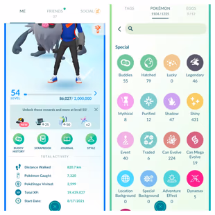 🛑[MG][ LIMITED OFFER]CHEAPEST 431 SHINY | LEVEL 54(2021) | 46 LEGENDARY - 8 MYTHICAL | 1824 STACKED ITEMS | INSTANT - Image 4