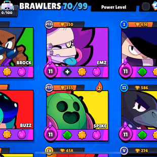 16k Trophies, 70 Brawlers, 7 Legendary Brawlers, 12 11 Strength Brawlers, 6000 Coins, 125 Skins, Description - Image 8