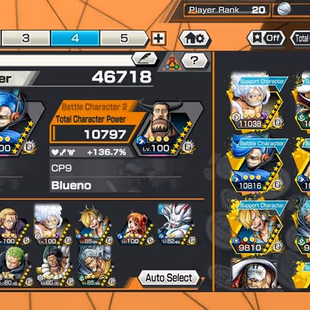 [4175][IOS+ANDROID] 4 EX - Light Luffy + Blackbeard + Akainu + Yamato , Support 136 , Goof Medal - Image 6