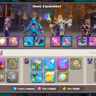 TH 18 l XP233 l 10 Scenery & 21 Skins l Rename 1000GMS l More Equipment And Items l Heroes 88 89 83 80 54 17 35 28 - Image 2