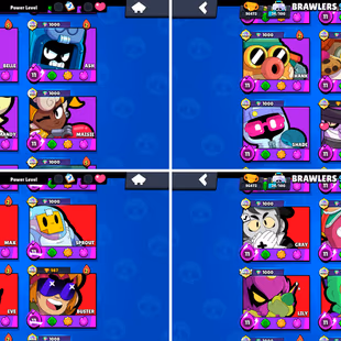 96K Trophies LVL200 | 98/98 Brawlers | 73 Max Brawlers - 63 Hypercharge | 338 Skins | 897 Pins | 385 Icons | 222 Sprays - Image 4