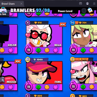 239 SKINS | 18 HYPERCHARGE | 43.908 TROPHIES | 97 BRAWLERS | 16 MAX BRAWLERS  - Image 4