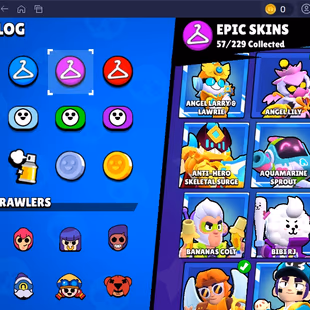233 SKINS | 23 HYPERCHARGED | 61.837 TROPHIES | 97 BRAWLERS | 31 MAX BRAWLERS | 2 BUFFIES  - Image 6