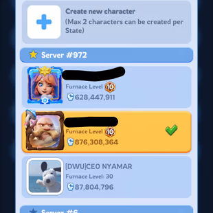 7 - 2 Char | FC 10 (627M) Full Helios | VIP 9 + FC 10 (875M) 2 Helios | VIP 10 | 323k+943k Gems | INSTANT DELIVERY!  - Image 1