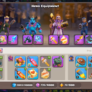 Th14 Full Max | [5-Hero Maxed] | [11-Epic Max 14-Epic] | Defence Wall Max | XP-172 | NC-Yes | BEST-DEAL  - Image 7