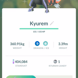 LEVEL 50 [] SHINY LEGENDARY FUSED KYUREM BLACK [] RENAME AVAILABLE  - Image 3