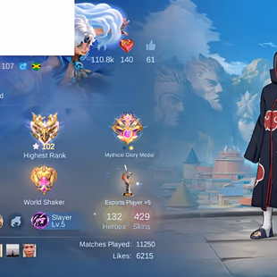 [IOS/ANDROID] CEL LVL 107 | 132 HEROES | 429 SKINS | EXALTED 2 | ANIME SKINS | LUNOX LEGEND - SASUKE - ITACHI - MEGUMI  - Image 3