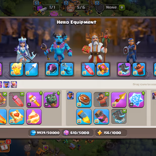 💖[ PREMIUM TH18 MAXED ] RENAM✅ MAXED || HEROS 105-101-62-69-55 [ RARE 15x (ALL) EPIC EQUIP] || MAX BUILDER || FULL SAFE - Image 6