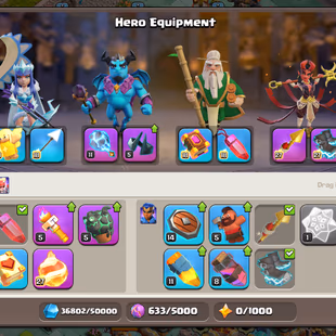 Th16 Almost Max | Hero-95-95-70-45 | Equipment-14-Epic Almost Max | XP-212 | Defence Wall Max | NC-Yes | BEST-DEAL - Image 6