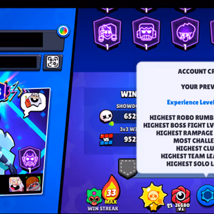 369 SKINS | 85.400 TROPHIES | 100 BRAWLERS | 63 HYPERCHARGE | 64 MAX | 53 PRESTIGE | 16 BUFFIES - Image 7