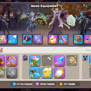 🌟 RAREST COSMIC SKIN SET 🔥TH-18 NEAR MAX | 5X HERO MAX | NEW LVL 11 | 9X EPIC MAXED | DECORATED TREE | B.APPENTICE MAX - Image 7