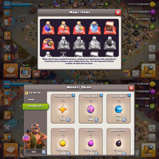 🔥TH-18 NEAR MAX🔥XP-255! G.GAUNTLET MAX! FIREBALL MAX! E.BOOT MAX! HEROES:-100-105-90-80-55-3! LOTS OF RARE SCENERIES - Image 4