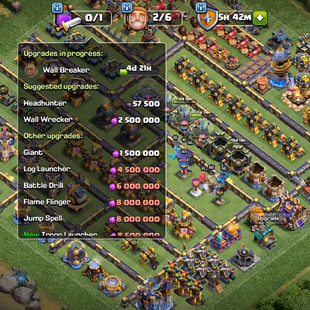 EE35 🌟TH18 NEAR MAX🔥 || 8 EPIC MAX || 4 HERO/WALLS/PETS/MAIN DEF MAX || BB MAX || RENAME 500 GEMS || CHEAP - Image 3