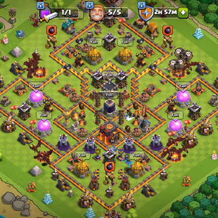 🔥TH10 MAXED[NOTHING LEFT TO UPGRADE]-7X EPIC EQUIPMENT-2X SCENERY-1X AQ SKIN-77 CWL MEDALS-FREE NC- LOTS OF MAGIC ITEMS - Image 1