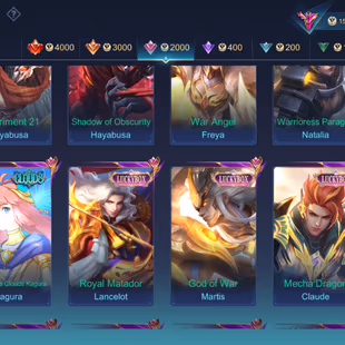 ALMOST MEGA ||SKIN-460 || LEGEND 2 || GRAND-12 || EXQUISITE-14|| EXALTED COLLECTOR-1 || HEROS-130|| ALL MAX  EMBLEM|| - Image 7