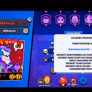 334 SKINS | 63.100 TROPHIES | 100 BRAWLERS | 43 HYPERCHARGE | 43 MAX | 44 PRESTIGE | 8 BUFFIES - Image 8