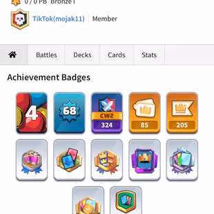 Acc Lvl 68 | 13063 trophies | Lvl16 10 cards | Lvl15 18 cards | 23 Evo - Image 2