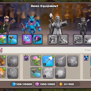 FULLY MAX TH-10 | G.GAUNTLET-12 | HERO-40-40-20 | 3EPIC | NOTHING LEFT FOR UPGRADE | LOW PRICE - Image 7