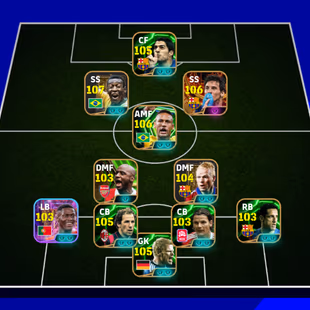 3233 Strength Team | 106 Messi | 107 Pele | 105 Suarez | 106 Neymar | 103 Vieira | 104 Koeman... - Image 2