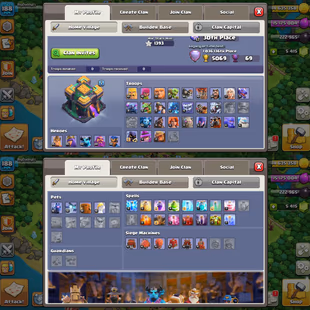  🔥Rare 11 Epic Max 🔥[ GG-SB-SNP-FA-MM-AF-FIB-DK-FIB-HT-EB-RS ] !! TH 14 Full Max !! 1630 Cwl Token Full Magic items !! - Image 3