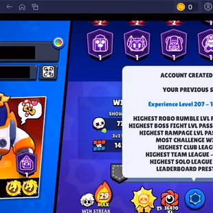 361 SKINS | 84.100 TROPHIES | 100 BRAWLERS | 42 HYPERCHARGE | 48 MAX | 54 PRESTIGE | 36 BUFFIES - Image 7