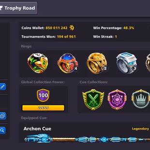 RAREST | 100CCP MAX | ALL CUE MAX | 700M COINS | BLACKDIAMOND TIER | RAREST RINGS | RAREST COLLECTION | INSTANT DELIVERY - Image 4