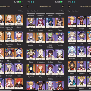 All Platform - EU - AR58 - 55 Character 21 5'Star - 7 Weapon 5'Star - Ayaka - Ayato - Itto - Yae Miko - Zhongli - Code12 - Image 1