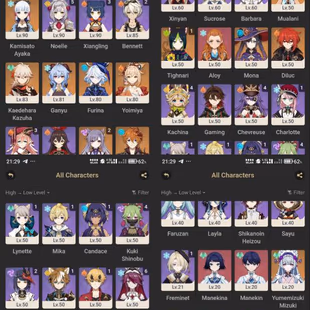 All Platform - EU - AR58 - 71 Character 24 5'Star - 7 Weapon 5'Star - Nefer - Mavuika - Arlecchino - Alhaitham - Furina  - Image 2