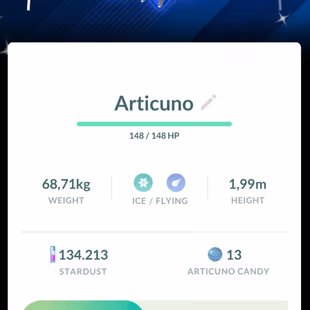Level 24+ -134K+ Stardust- shiny Articuno with Blue Background can trade-4 shiny can trade - Image 4