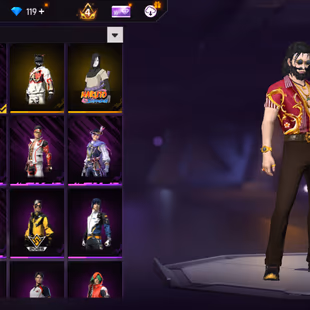 X210|Lvl 55|30 CHARACTER|77 COSTUME|153 WEAPON(9 EVO+23 MYTHIC)|M1014 Scorpio Lv.4|Ak47 Blue Draco Lv.3|Scar Megalodon L - Image 5