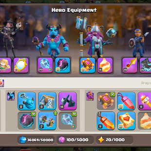 TH18 BASE-MAX!! FREE-NC ALL DFNS MAX-TYPE!!  HERO 81-83-59-80-34! EPIC SB/MAX MM/MAX AF/20 RS/20 EB/20! XP-223 BEST BASE - Image 6