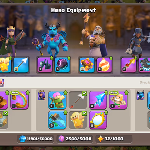 🔥TH 17 - 4178 GEMS! 227 MADEL|| HIGH LAB! PAINTER SCENERY NAME CHNAGE FREE|| 15xHERO EQUIPMENT AVAILABLE GOOD LVL - Image 8