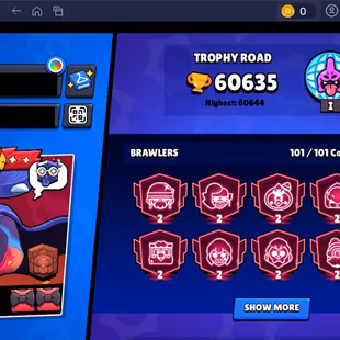 354 SKINS | 60.600 TROPHIES | 101 BRAWLERS | 34 HYPERCHARGE | 51 MAX | 45 PRESTIGE | 11 BUFFIES - Image 5
