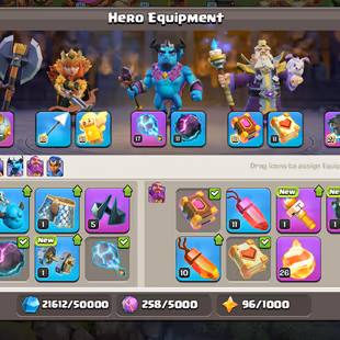 🌟BEST OFFER FOR TH 16🌟WALL FULLY MAX | HEROES: 88-83-60-59-33 | 14 EPIC E.Q | ALL EPIC BEST LVL | NC YES | BEST ACC - Image 7