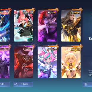 SOLID HYPER MM MAGE ACC || 1 LEGEND 12 GRAND 12 EXQUISITE || CLOSE TO MEGA || EX 110 STARS || 415 SKINS || 139 LEVEL - Image 2