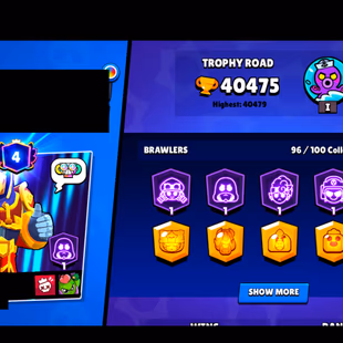 FREE CHANGE NAME | 303 SKINS | 40.500 TROPHY | 96 BRAWLERS | 17 HYPERCHARGED | 26 MAXED BRAWLERS - Image 5