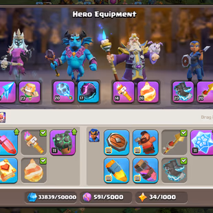 🔥Xp-223🔥 || Th18 || All Epic Equipment || Heroes 95-100-72-75-59 || 6 Builders || Nc Available || Cheapest Account - Image 5