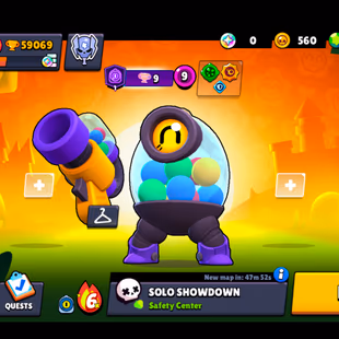 190 SKINS | 59.100 TROPHIES | 86 BRAWLERS | 8 HYPERCHARGE | 11 MAX | 36 PRESTIGE | 8 BUFFIES - Image 1