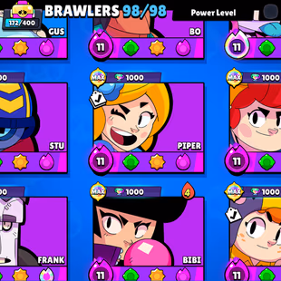 RARE 🎄 93.3K TROPHY 🎄 98!98-BRAWLER | ALL MAX BRAWLER | 84X HYPER | 440X SKINS | 2018 ACC | STAR SHELLY RARE SKIN - Image 6